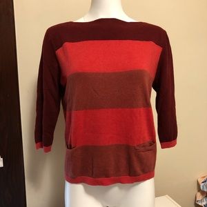 Monochromatic Red Stripes Sweater